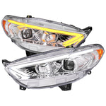 Spec-D 13-16 Ford Fusion Switchback SEQ Projector Headlights Chrome