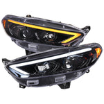 Spec-D 13-16 Ford Fusion Headlights Switchback Sequential Jet Black