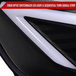 Spec-D 13-16 Ford Fusion Headlights Sequential LED Bar Black/Clear