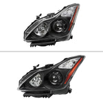 Spec-D 08-13 G37 14-15 Q60 2DR Headlights OEM Style Black/Clear