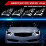 Spec-D 08-15 Infiniti G37/Q60 Coupe Headlights Sequential Black/Clear