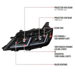 Spec-D 14-20 Chevy Impala Headlights Full LED Sequential Matte Black