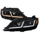 Spec-D 14-20 Chevy Impala Headlights Full LED Sequential Matte Black