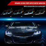 Spec-D 14-20 Chevy Impala Headlights Full DRL SEQ Black/Smoked