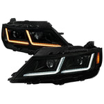 Spec-D 14-20 Chevy Impala Headlights Full DRL SEQ Black/Smoked