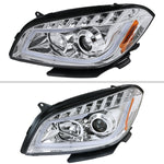 Spec-D 08-12 Chevy Malibu LS LT LTZ Hybrid Headlights LED Bar Chrome