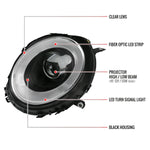 Spec-D 02-08 Mini Cooper Headlights Projector V2 Matte Black
