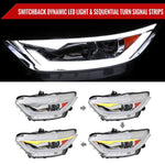 Spec-D 15-20 Ford Mustang HID Projector Headlights Black/Smoked