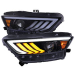 Spec-D 15-22 Ford Mustang OEM HID Projector Headlights Chrome