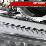 Spec-D 10-13 Mazda 3 Projector Headlights LED Strip Chrome MZ310