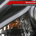 Spec-D 10-13 Mazda 3 Projector Headlights LED Strip Black MZ310JM