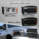 Spec-D 06-08 Ram 1500 2500 3500 SEQ Projector Headlights Chrome/Clear