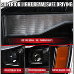 Spec-D 06-09 Ram 1500 2500 3500 SEQ Projector Headlights Black/Clear