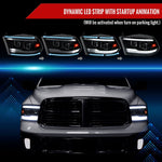 Spec-D 10-18 Ram 1500/2500/3500 Headlights Switchback Sequential Smoked.