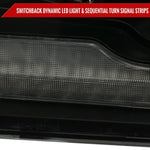 Spec-D 10-18 Ram 1500/2500/3500 Headlights Switchback Sequential Smoked.
