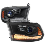Spec-D 13-16 Ford Fusion Headlights Switchback Sequential Matte Black