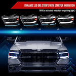 Spec-D 19-24 Ram 1500 Projector Headlights Sequential LED Black