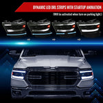 Spec-D 19-24 Ram 1500 SEQ LED Projector Headlights Black Smoked Lens