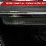 Spec-D 19-24 Ram 1500 SEQ LED Projector Headlights Black Smoked Lens