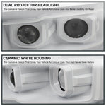 Spec-D 19-24 Ram 1500 SEQ LED Projector Headlights White Housing/Clear