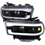 Spec-D 19-24 Ram 2500 3500 4500 5500 Tube Projector Headlights Black