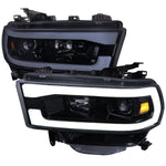 Spec-D 19-24 Ram 2500/3500 LED DRL Bar Projector Headlights Smoked