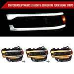 Spec-D 19-24 Ram 2500-5500 Headlights Switchback SEQ Matte Black