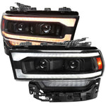 Spec-D 19-24 Ram 2500-5500 Headlights Switchback SEQ Matte Black