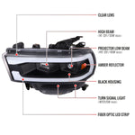 Spec-D 19-24 Ram 2500-5500 Headlights LED Tube Projector Matte Black