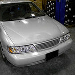 Spec-D 95-99 Nissan Sentra Projector Halo Headlights Matte Black/Clear