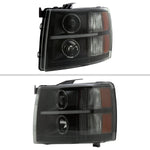 Spec-D 07-13 Silverado Headlights Dual Halo Projector Smoked