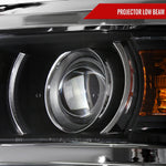 Spec-D 14-17 Silverado 1500 Headlights Matte Black/Chrome Trim