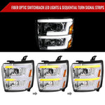 Spec-D 15-19 Silverado 2500HD/3500HD Headlights Switchback SEQ Chrome
