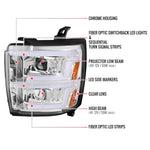Spec-D 15-19 Silverado 2500HD/3500HD Headlights Switchback SEQ Chrome