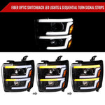 Spec-D 15-19 Chevy Silverado 2500HD/3500HD SEQ Pro Headlights GL Black