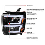 Spec-D 15-19 Chevy Silverado 2500HD/3500HD SEQ Pro Headlights GL Black