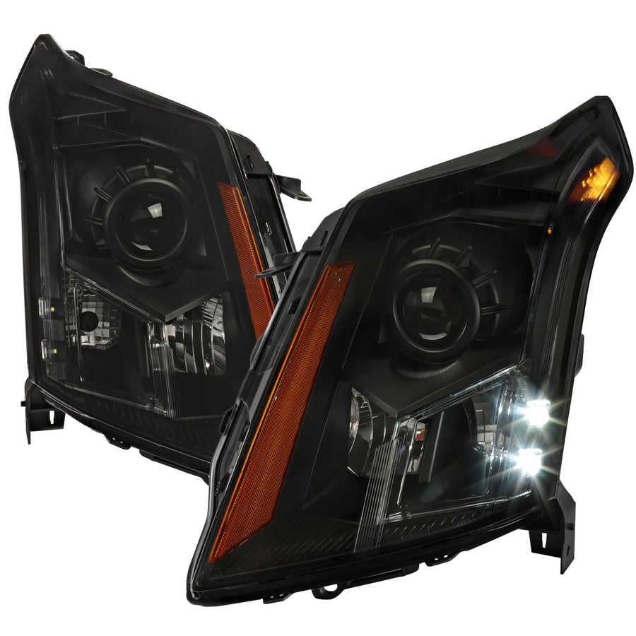 Spec-D 10-16 Cadillac SRX Projector Headlights Black/Smoked Lens