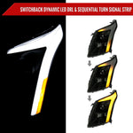 Spec-D 10-16 Cadillac SRX Sequential LED Headlights Black/Smoked