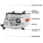 Spec-D 05-11 Tacoma LED Bar Projector Headlights Chrome