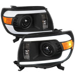 Spec-D 05-11 Toyota Tacoma LED Bar Projector Headlights Black/Clear
