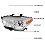 Spec-D 16-23 Toyota Tacoma Driver Replacement Projector Headlight Chrome