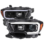 Spec-D 16-23 Tacoma Switchback LED Projector Headlights GL Black