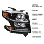 Spec-D 15-20 Tahoe/Suburban Passenger Projector Black Replacement