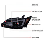 Spec-D 11-13 Scion tC Projector Headlights LED Bar Jet Black/Smoked