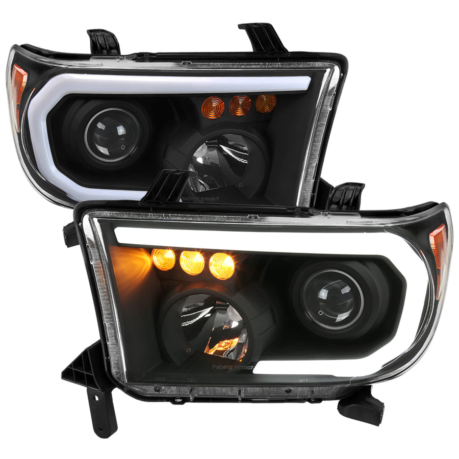 Spec-D 07-13 Tundra/ 08-17 Sequoia Headlights OEM Style Black