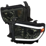 Spec-D 14-21 Tundra SEQ Bar Projector Headlights Chrome/Smoked