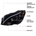 Spec-D 15-18 Mercedes C-Class W205 Sequential Headlights Black Smoked