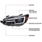Spec-D 15-21 Subaru Impreza WRX/STI LED Bar SEQ GL Headlights Black