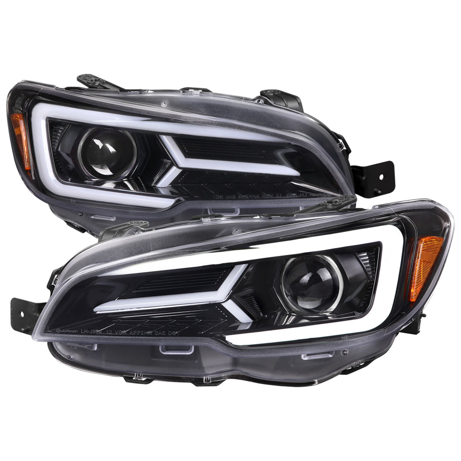 Spec-D 15-21 Subaru Impreza WRX/STI LED Bar SEQ GL Headlights Black