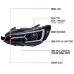 Spec-D 15-21 Subaru Impreza WRX/STI Bar SEQ GL Blk/ Smoked Headlights